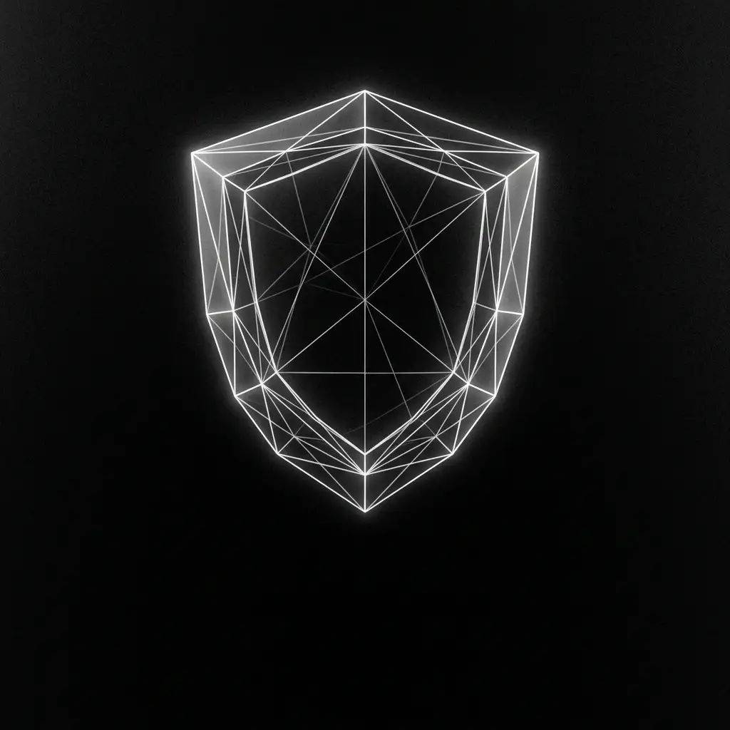 holographic security shield illustrating non-custodial protection